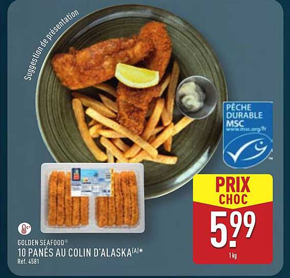 10 PANÉS AU COLIN D’ALASKA