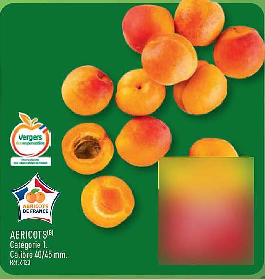 ABRICOTS(B) Catégorie 1 - Calibre 40/45 mm