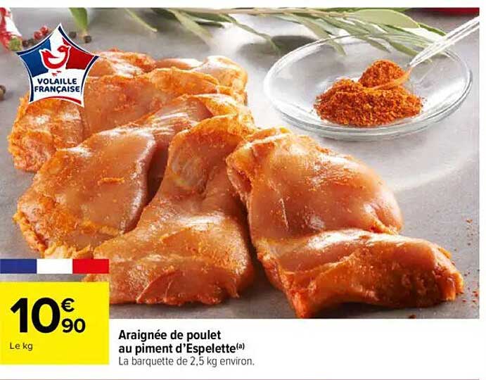Araignée de poulet au piment d'Espelette