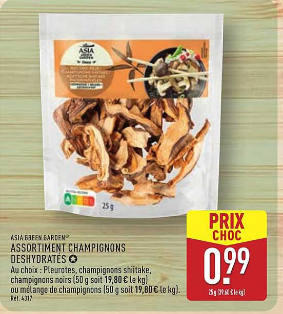 ASSORTIMENT CHAMPIGNONS DESHYDRATÉS