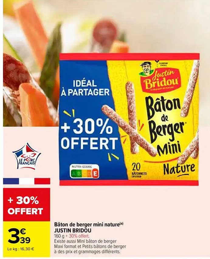Bâton de berger mini nature(a) JUSTIN BRIDOU
