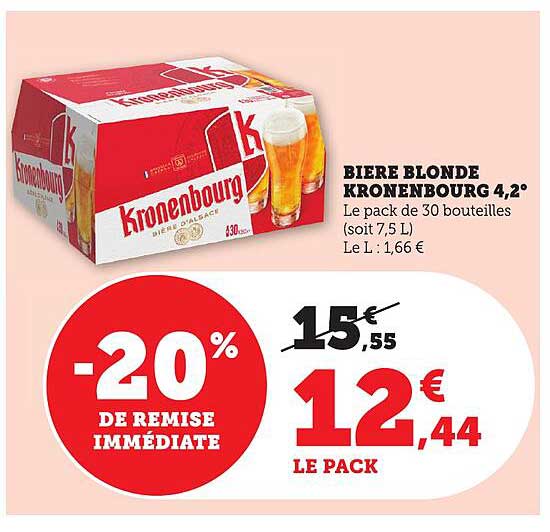BIERE BLONDE KRONENBOURG 4,2°