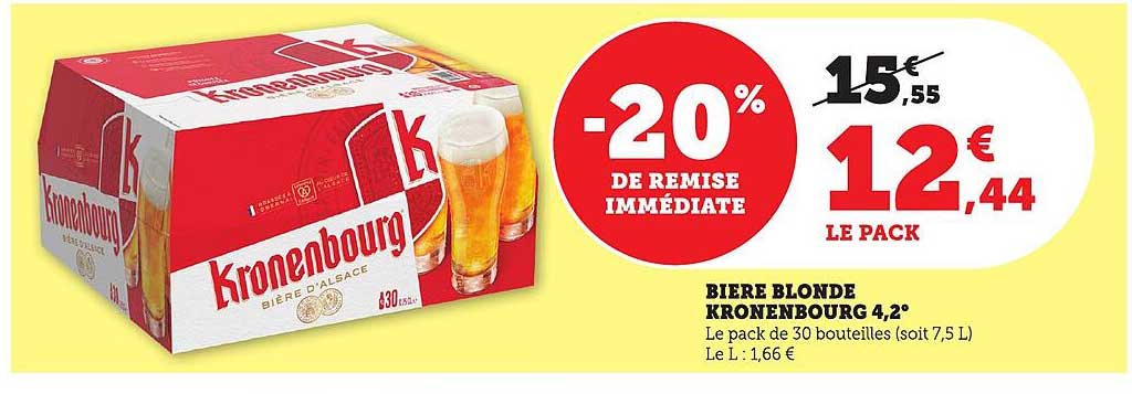 BIERE BLONDE KRONENBOURG 4,2°
