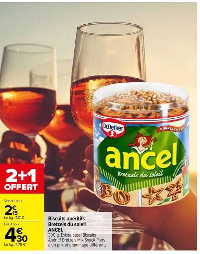 Biscuits apéritifs Bretzels du soleil ANCEL