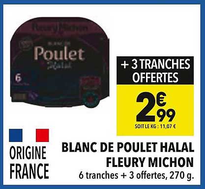 BLANC DE POULET HALAL FLEURY MICHON