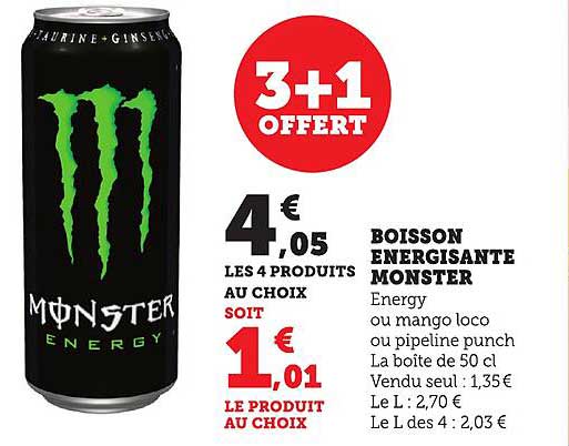 BOISSON ÉNERGISANTE MONSTER
