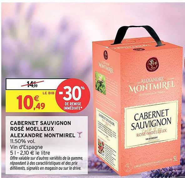 CABERNET SAUVIGNON ROSÉ MOELLEUX ALEXANDRE MONTMIREL
