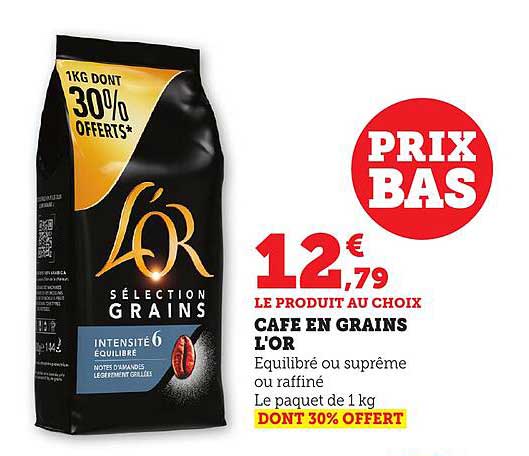 CAFE EN GRAINS L'OR