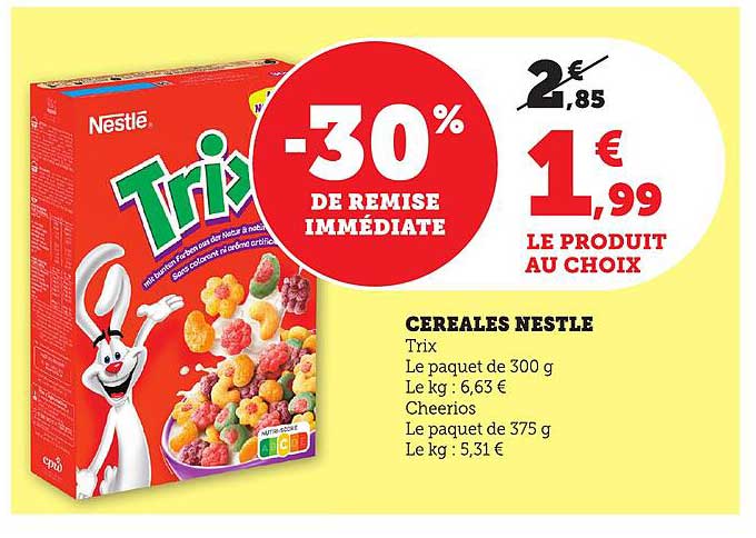 CÉRÉALES NESTLÉ TRIX