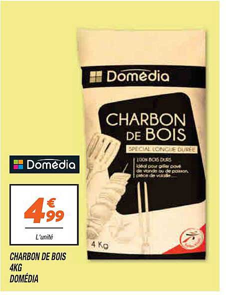 CHARBON DE BOIS 4KG DOMÉDIA