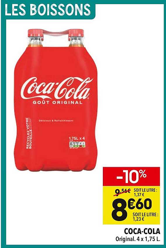 COCA-COLA Original. 4 x 1,75 L.