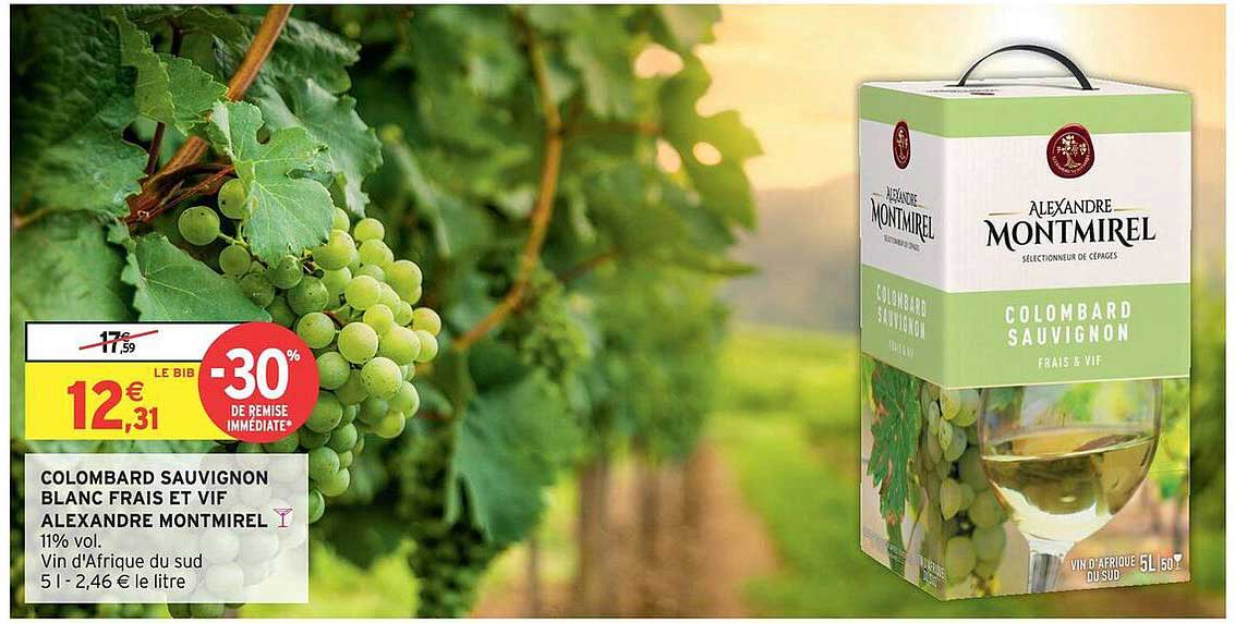 COLOMBARD SAUVIGNON BLANC FRAIS ET VIF ALEXANDRE MONTMIREL