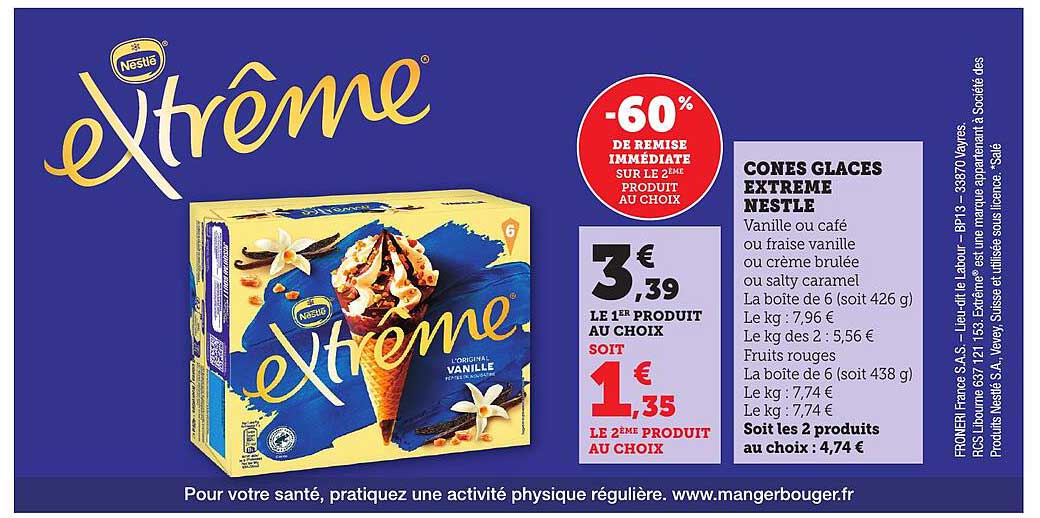 CONES GLACES EXTREME NESTLE
