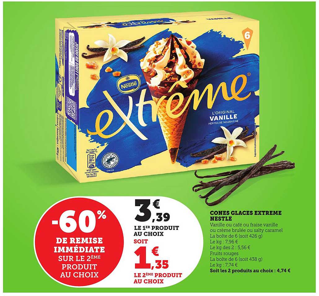 CONES GLACES EXTREME NESTLE