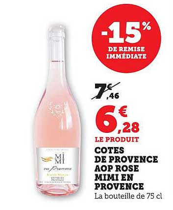 COTES DE PROVENCE AOP ROSE MIMI EN PROVENCE