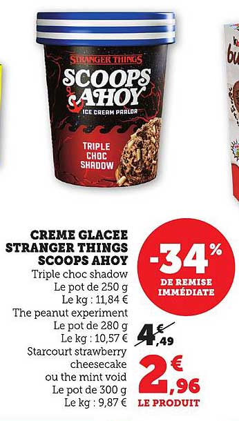 CREME GLACEE STRANGER THINGS SCOOPS AHOY