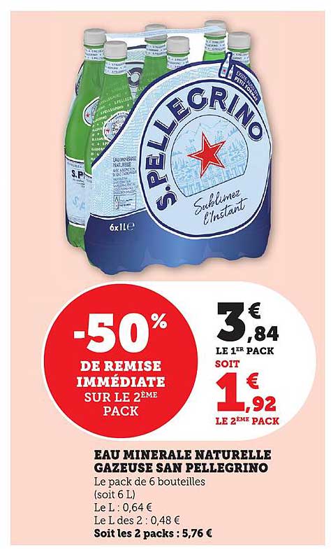 EAU MINERALE NATURELLE GAZEUSE SAN PELLEGRINO