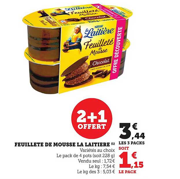 FEUILLETE DE MOUSSE LA LAITIERE