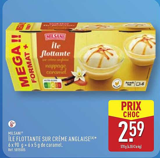 ÎLE FLOTTANTE SUR CRÈME ANGLAISE