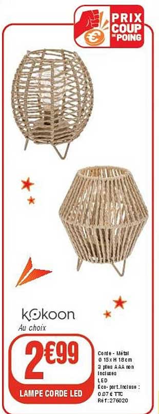 LAMPE CORDE LED