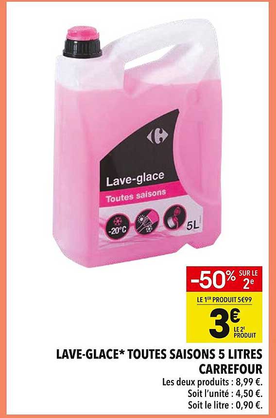 LAVE-GLACE* TOUTES SAISONS 5 LITRES CARREFOUR