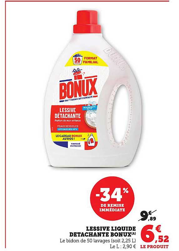LESSIVE LIQUIDE DETACHANTE BONUX