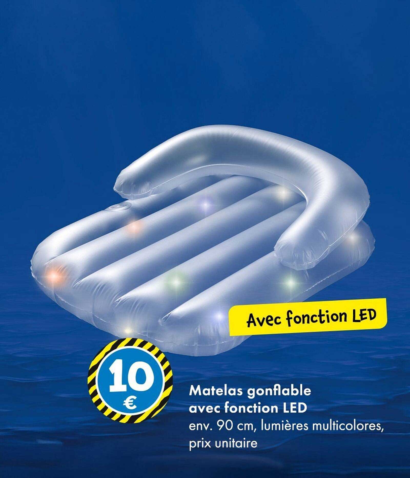 Matelas gonflable avec fonction LED