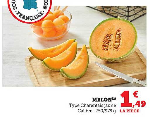 MELON(2) Type Charentais jaune