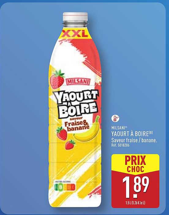 MILSANİ YAOURT À BOIRE Saveur fraise/banane