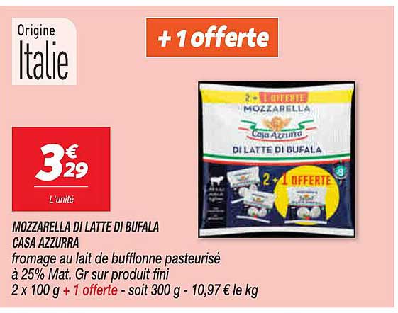 MOZZARELLA DI LATTE DI BUFALA CASA AZZURRA