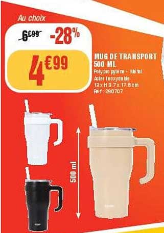 MUG DE TRANSPORT 500 ML