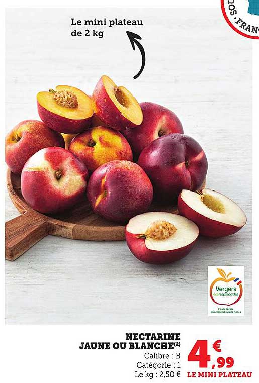 NECTARINE JAUNE OU BLANCHE