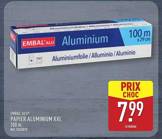 PAPIER ALUMINIUM XXL 100 m