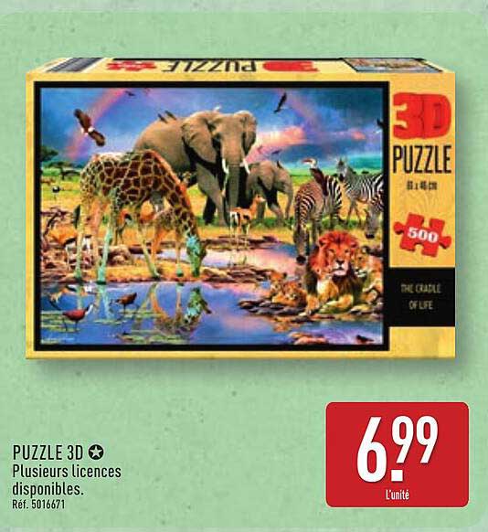 PUZZLE 3D - Plusieurs licences disponibles.