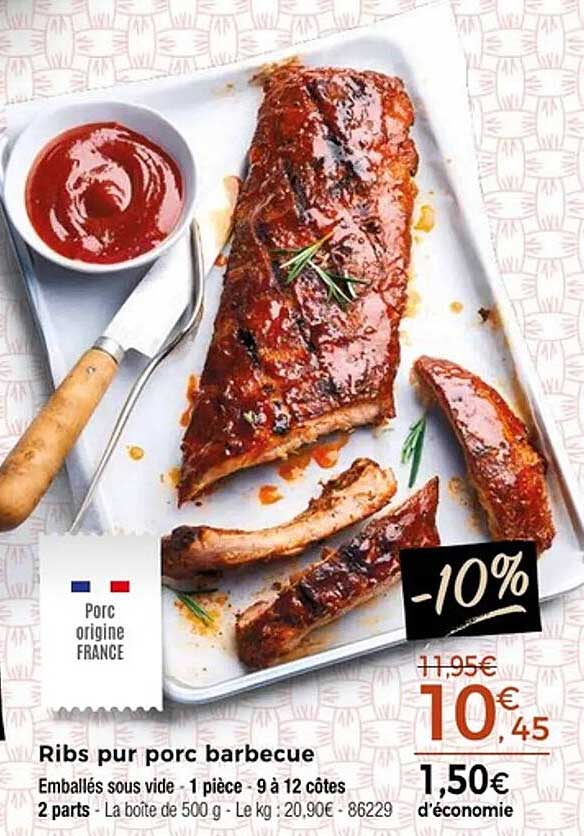 Ribs pur porc barbecue
