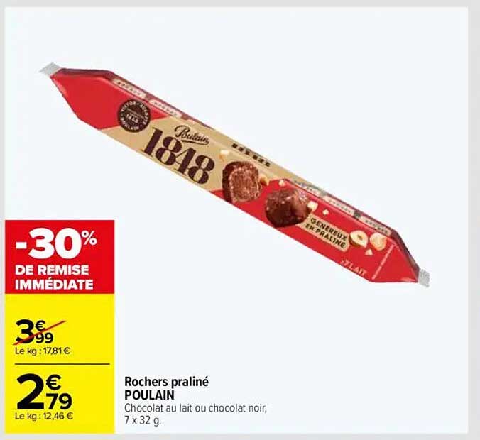 Rochers praliné POULAIN
