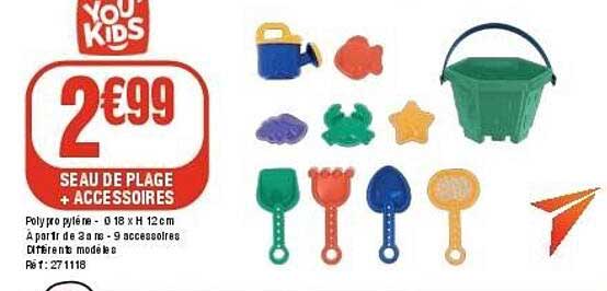 SEAU DE PLAGE + ACCESSOIRES