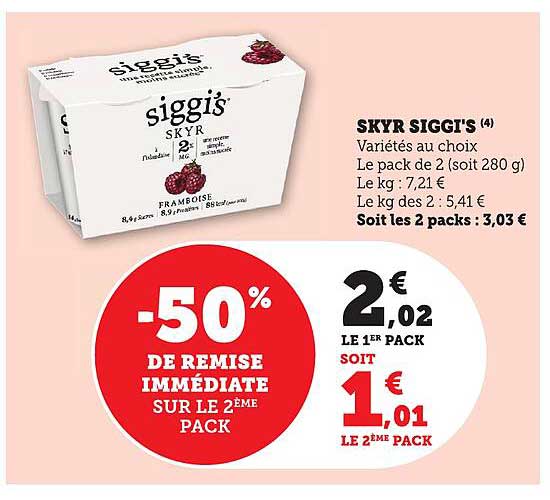 SKYR SIGGI'S (4) - Variétés au choix