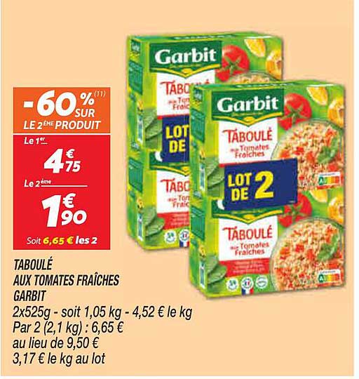 TABOULÉ AUX TOMATES FRAÎCHES GARBIT