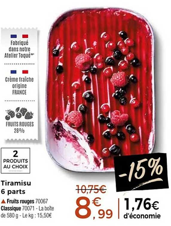 Tiramisu 6 parts