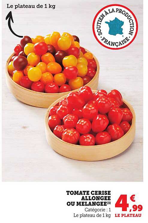 TOMATE CERISE ALLONGEE OU MELANGEE