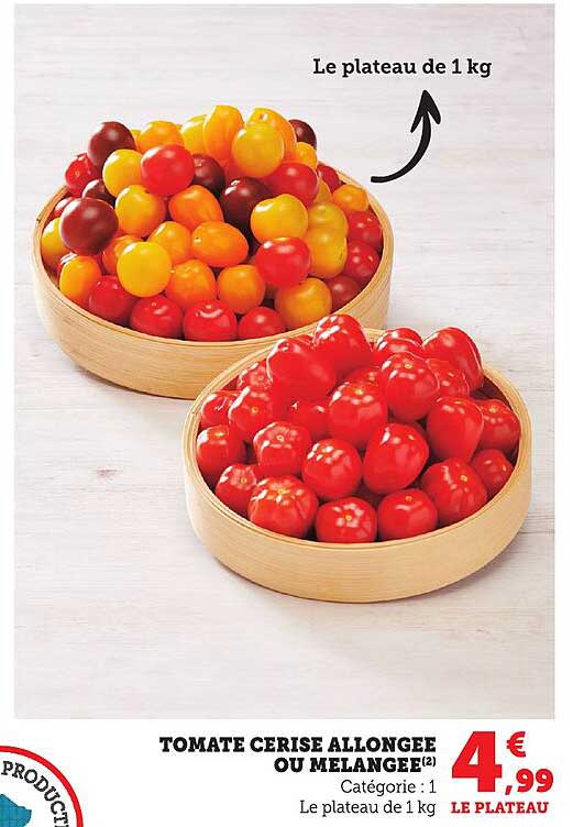 TOMATE CERISE ALLONGEE OU MELANGEE