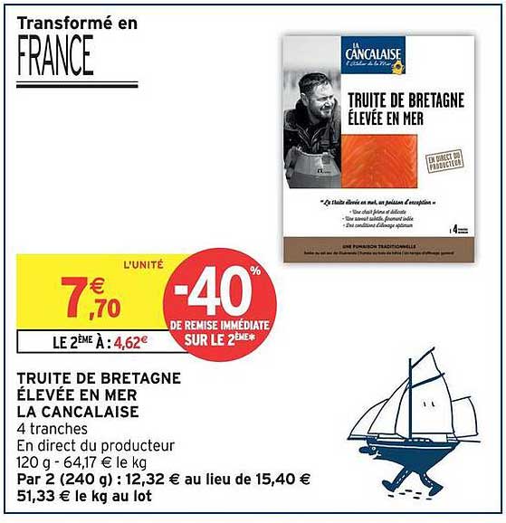 TRUITE DE BRETAGNE ÉLEVÉE EN MER