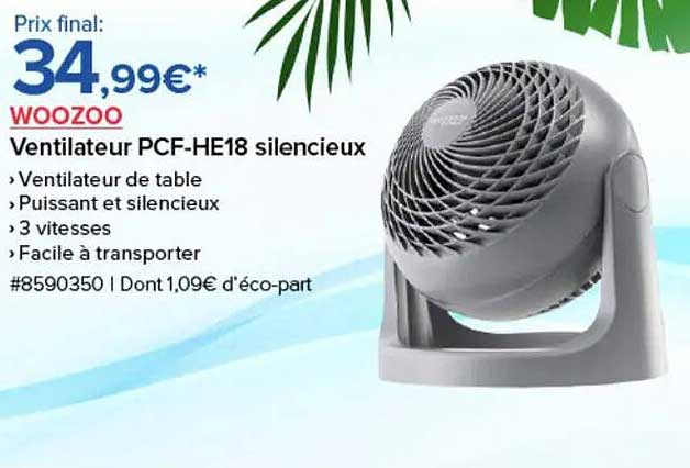 Ventilateur PCF-HE18 silencieux