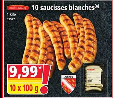 10 saucisses blanches
