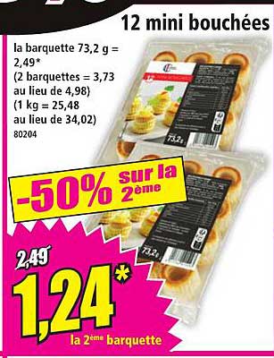 12 mini bouchées