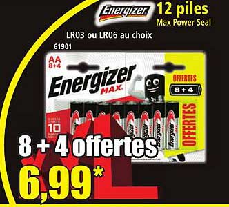 12 piles Max Power Seal - Energizer