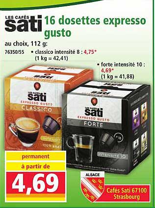16 dosettes expresso gusto