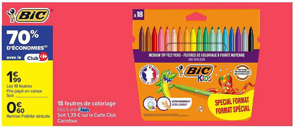18 feutres de coloriage