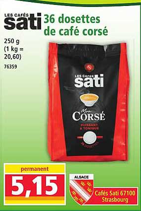 36 dosettes de café corsé